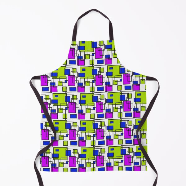 Item preview, blue, red and yellow geometric seamless pattern on white designed and sold by linagaiaart.