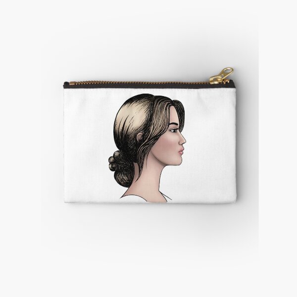 Item preview, stylized drawn face in profile of european girl, designed and sold by nataliavavilina.