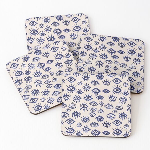 Item preview, Mystic Eyes – Navy & Cream designed and sold by Cat Coquillette.