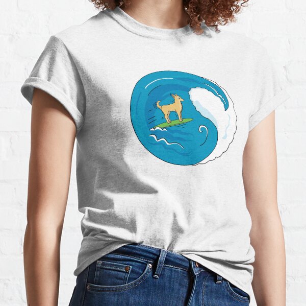 Surfing Chihuahua - Green Classic T-Shirt