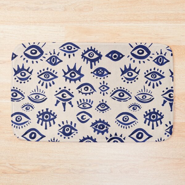 Item preview, Mystic Eyes – Navy & Cream designed and sold by Cat Coquillette.