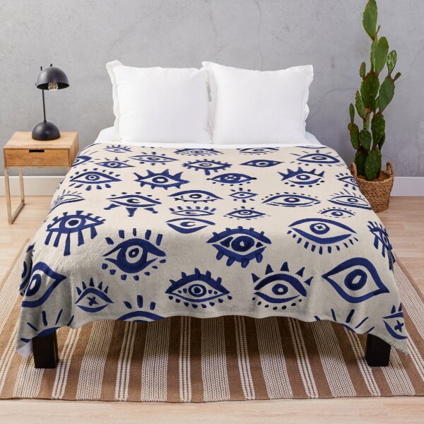 Item preview, Mystic Eyes – Navy & Cream designed and sold by Cat Coquillette.