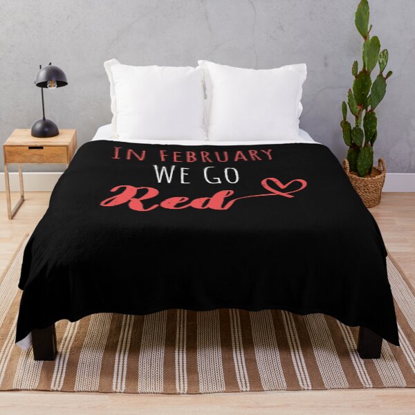 Item preview, In February We Go Red - Cute Heart Disease Awareness - American Women Heart Disease Awareness designed and sold by Run to Creations.