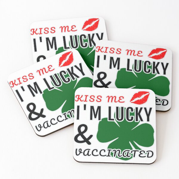 Item preview, Kiss Me I'm Lucky and Vaccinated - Lips designed and sold by TKsTees.