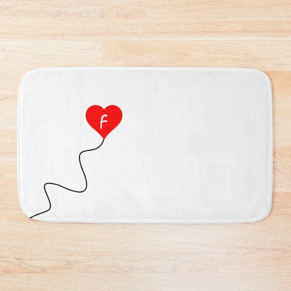 Item preview, Personalized 'F' Brushstroke initial - Cute Asymmetric Red Heart Balloon on a string designed and sold by Deegital18.