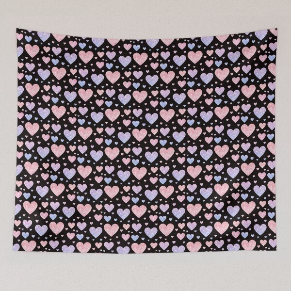 Item preview, Corazones de brillo falso Ombre rosa pastel y púrpura designed and sold by Felicity-K.