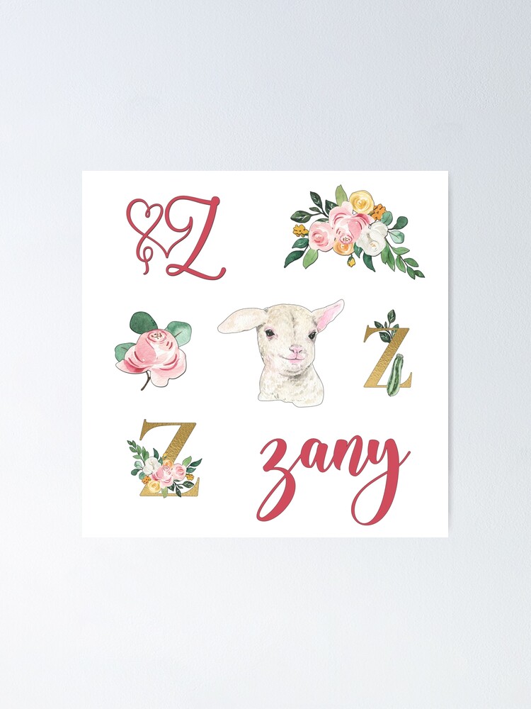 letter-z-with-flowers-and-lamb-watercolor-composition-of-letter-z