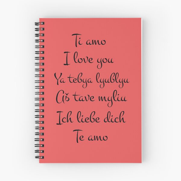 Artikelvorschau, Ti amo, ich liebe dich, Ya tebya lyublyu, Aš tave myliu, Ich liebe dich, Te amo entworfen und verkauft von LiniShop.