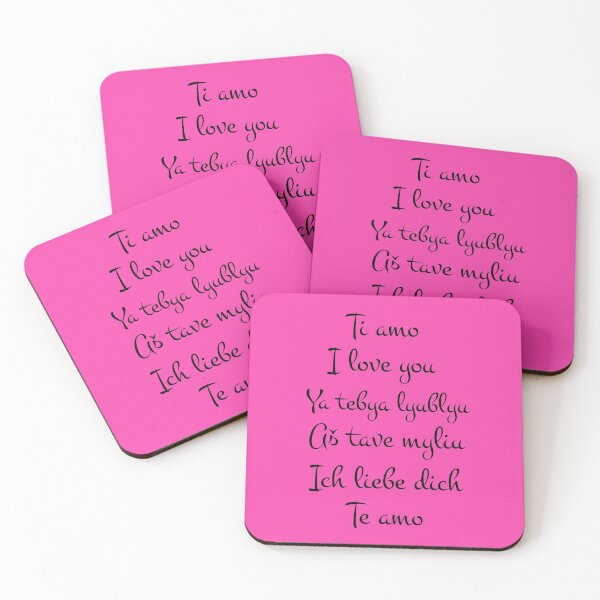 Artikelvorschau, Ti amo, ich liebe dich, Ya tebya lyublyu, Aš tave myliu, Ich liebe dich, Te amo entworfen und verkauft von LiniShop.