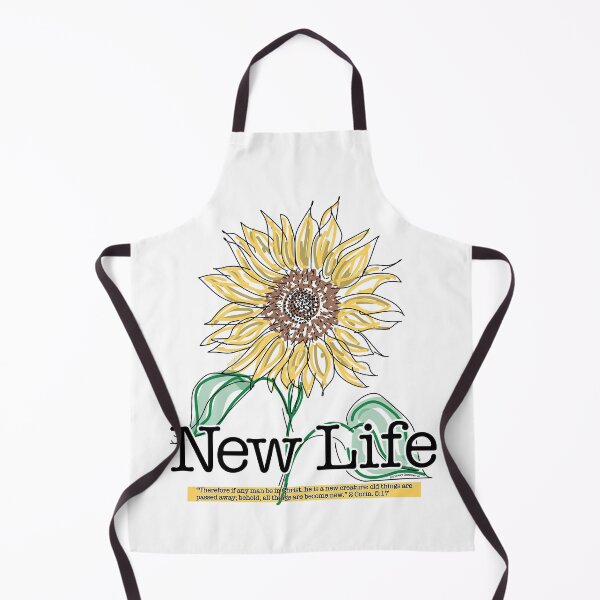 Item preview, New Life 1 - a Sunflower Scripture Verse Illustration - Christian Faith Based Art designed and sold by GroovyChristian.