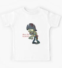 Pflanzen gegen Zombies sagen Nein zur Piraterie Kinder T-Shirt