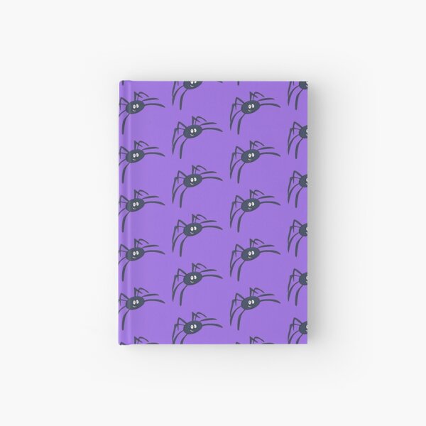 Jolly Blue Spider - Purple Background Hardcover Journal