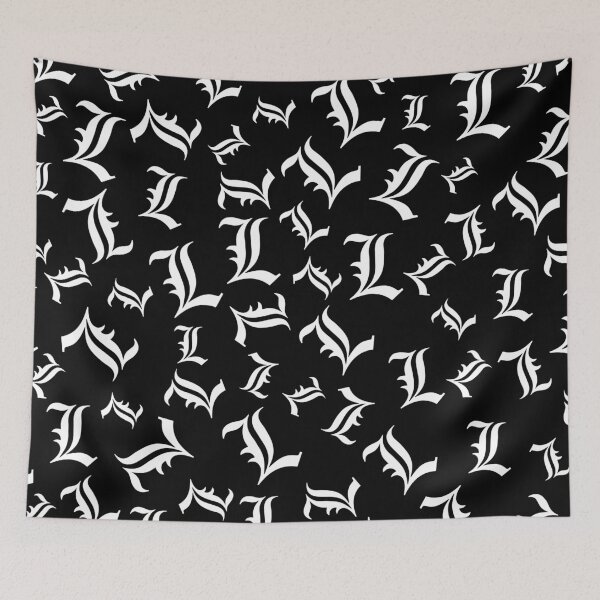 Item preview,  L – Old English Initial White Letter L Pattern  designed and sold by Typeglyphs.