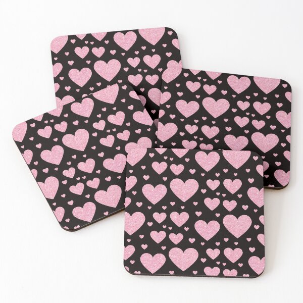 Item preview, Corazones de purpurina rosa claro designed and sold by Felicity-K.