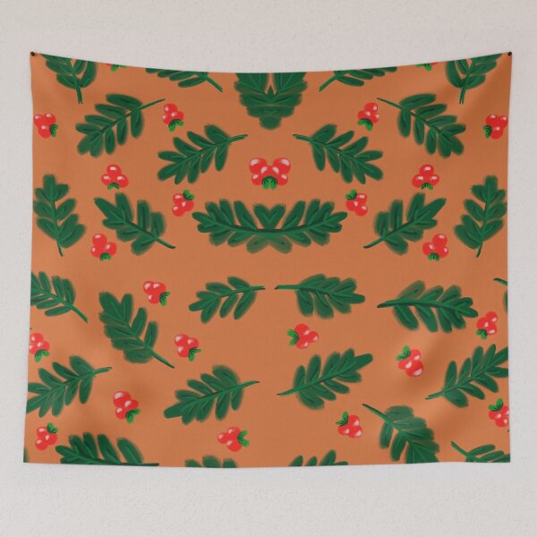 Item preview, Flowery green & orange pattern1 designed and sold by angran.