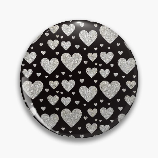 Item preview, Traditional Silver Faux Glitter Hearts designed and sold by Felicity-K.
