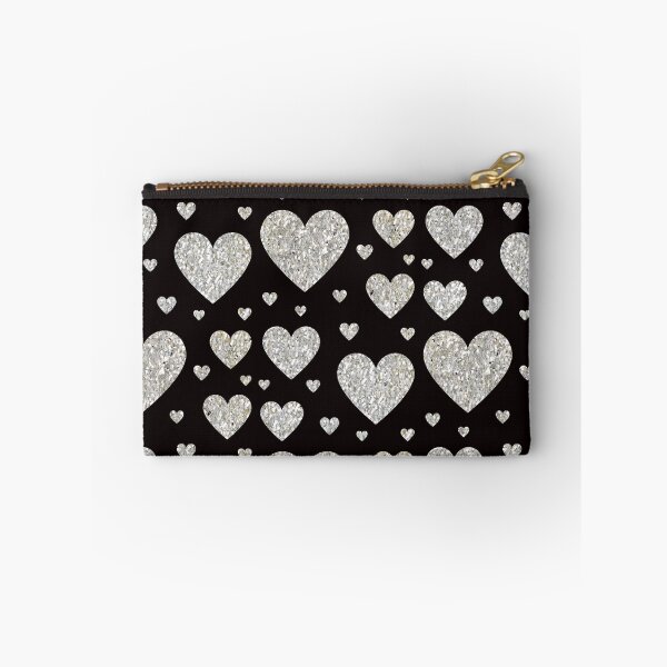 Item preview, Traditional Silver Faux Glitter Hearts designed and sold by Felicity-K.