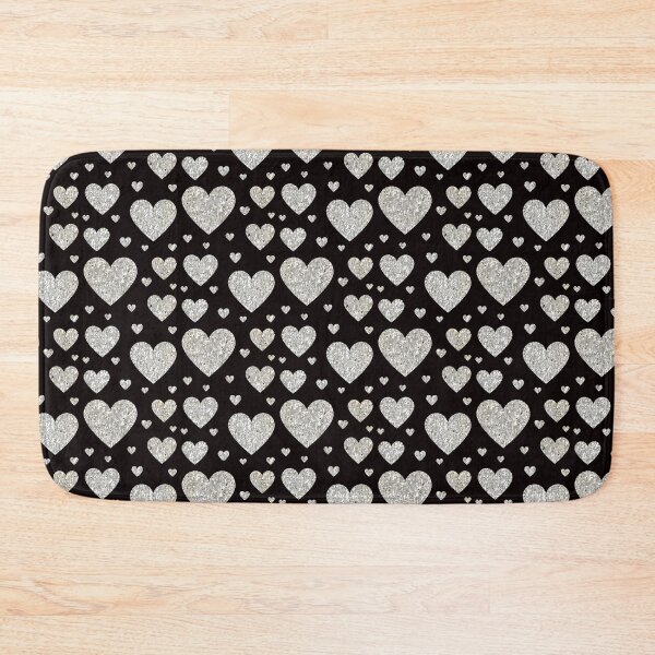 Item preview, Traditional Silver Faux Glitter Hearts designed and sold by Felicity-K.