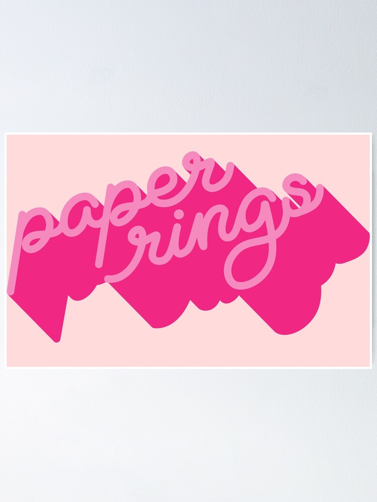 "Paper Rings Taylor Swift Lettering Illustration" Poster for Sale by