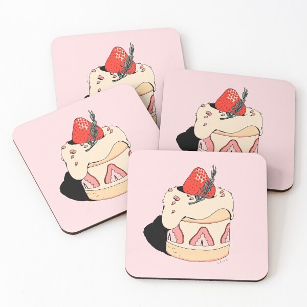 Item preview, Kawaii Strawberry Cake designed and sold by HelloGloomy.