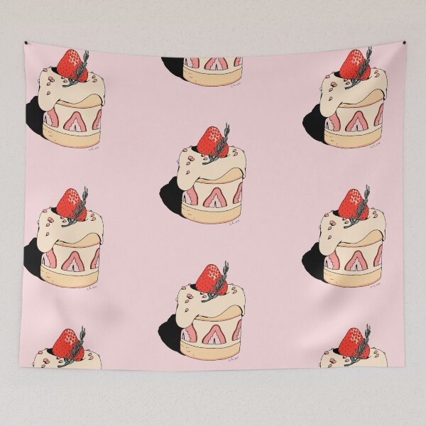 Item preview, Kawaii Strawberry Cake designed and sold by HelloGloomy.
