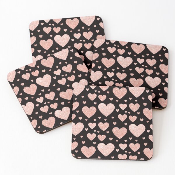 Item preview, Corazones de brillo falso de oro rosa claro designed and sold by Felicity-K.