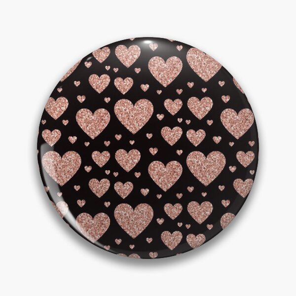 Item preview, Dark Rose Gold Faux Glitter Hearts designed and sold by Felicity-K.