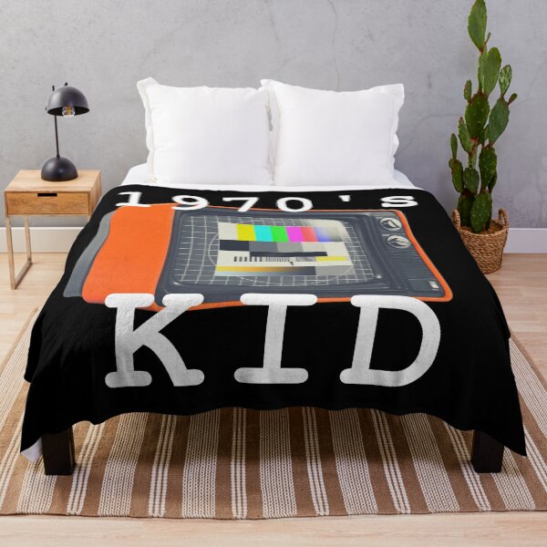 Item preview, 1970s Kid T-shirt, Retro Vintage Colorful TV T-shirt White Ink designed and sold by KananiandKiki.