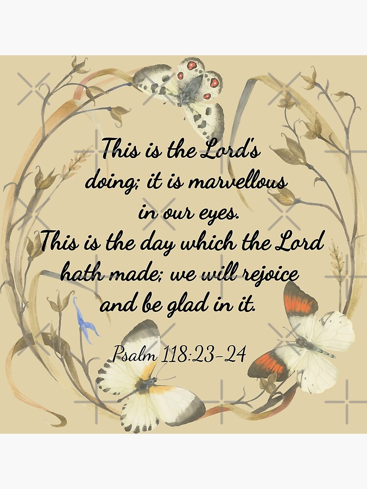 Psalm 118 23 24 Poster By Neteor Redbubble   Flat,750x,075,f Pad,750x1000,f8f8f8.u2 