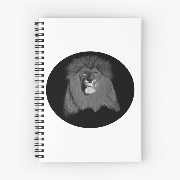 Item preview, Lion at Rest - Black and White, Black Background designed and sold by SankDesigns.