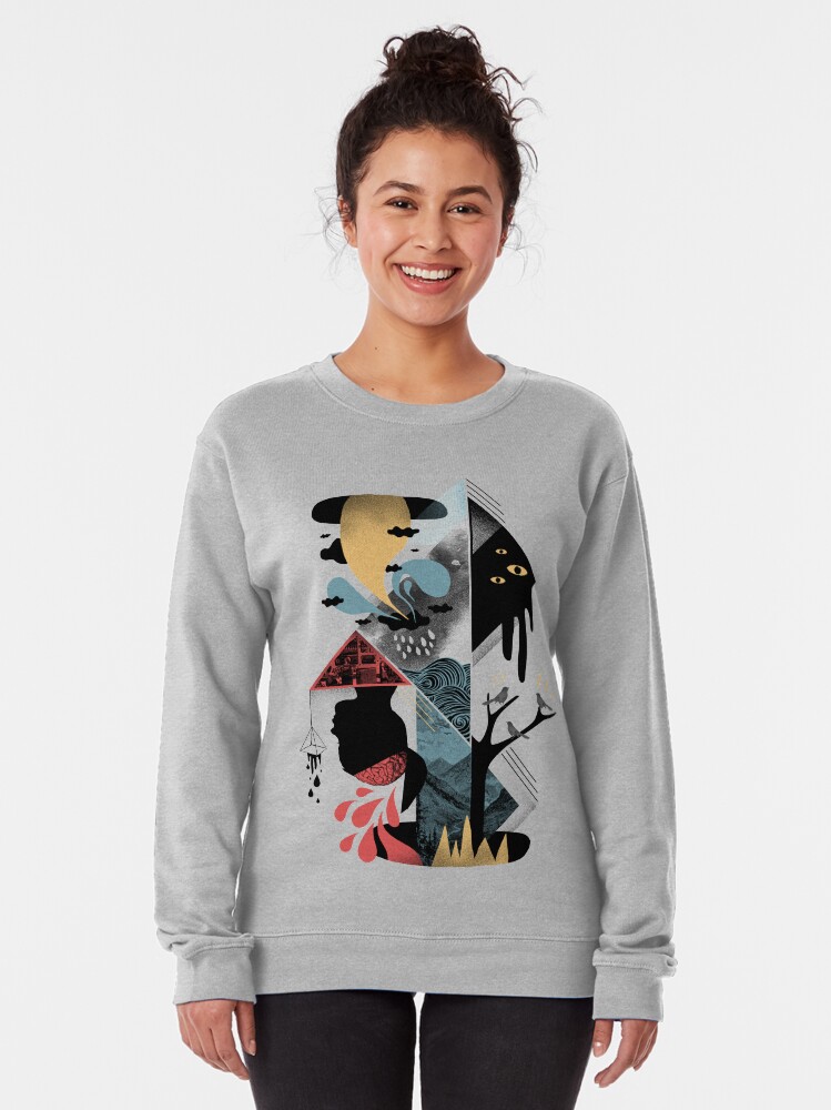 Alternate view of Shapes and Nightmares Pullover Sweatshirt