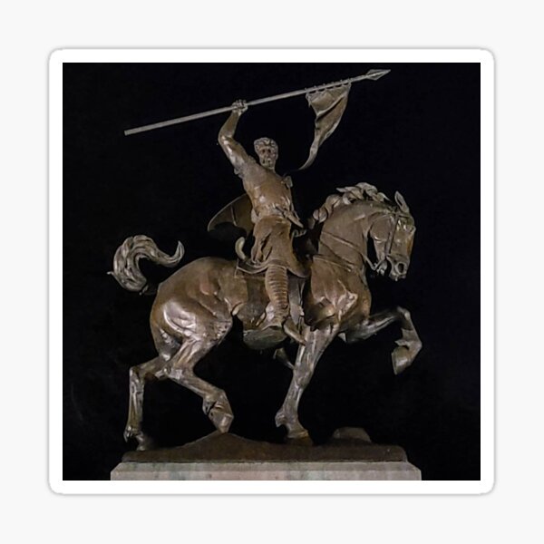 Classic Roman Art Statue Horse Warrior Sticker