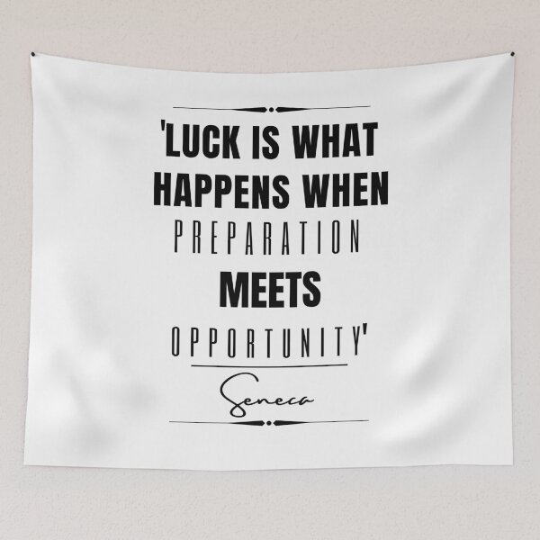 Item preview, Seneca Words of Wisdom Historical Quote- “Luck is what happens when preparation meets opportunity.” designed and sold by QuoteActually.