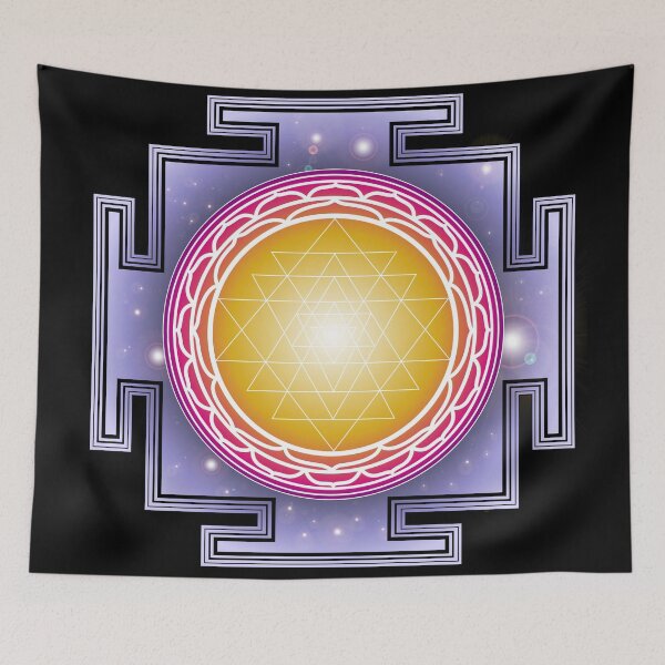 Item preview, Sri Yantra Red blue yellow designed and sold by Milan Sensiart.