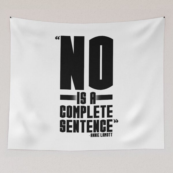 Item preview, "No, is a complete sentence" designed and sold by Sticker Up.