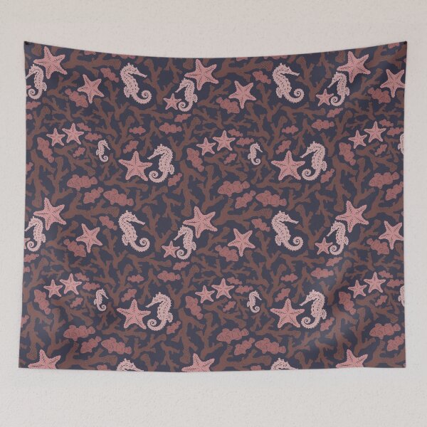 Item preview, Underwater Animal Kingdom Pattern- Star Fish, Sea Horse designed and sold by PosterpartyCo.