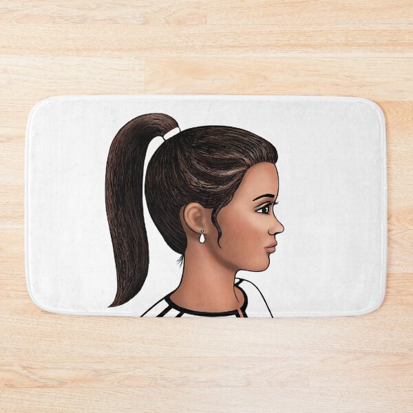 Item preview, stylized drawn face in profile of european girl designed and sold by nataliavavilina.