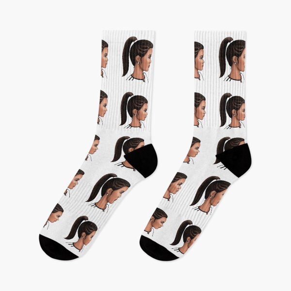 Item preview, stylized drawn face in profile of european girl designed and sold by nataliavavilina.