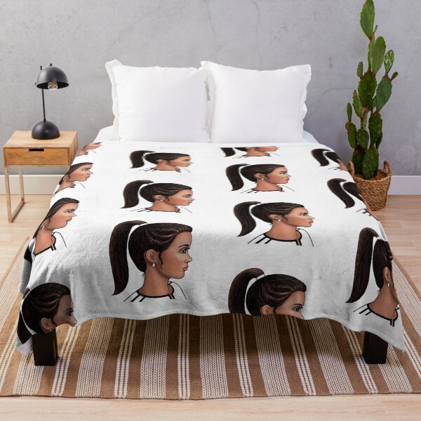 Item preview, stylized drawn face in profile of european girl designed and sold by nataliavavilina.