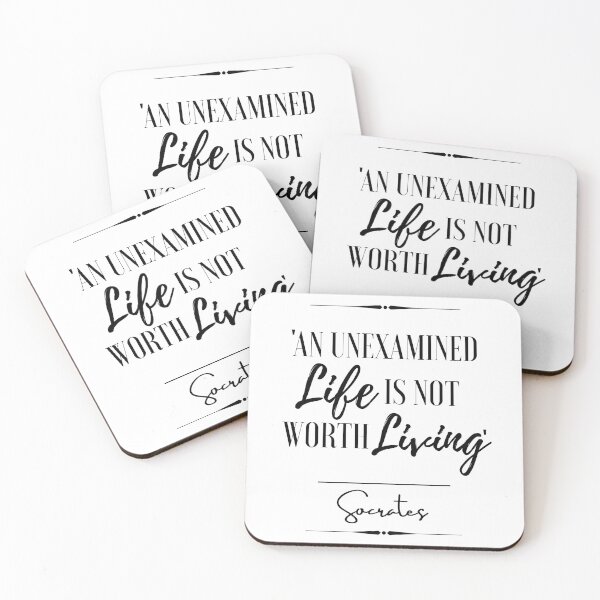 Item preview, Socrates Words of Wisdom Historical Quote- "An unexamined life is not worth living." designed and sold by QuoteActually.