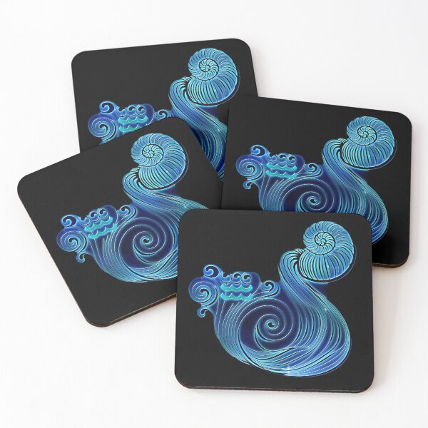 Item preview, Aquarius The Water Bearer Zodiac Astrological Sign designed and sold by Lartheviking.