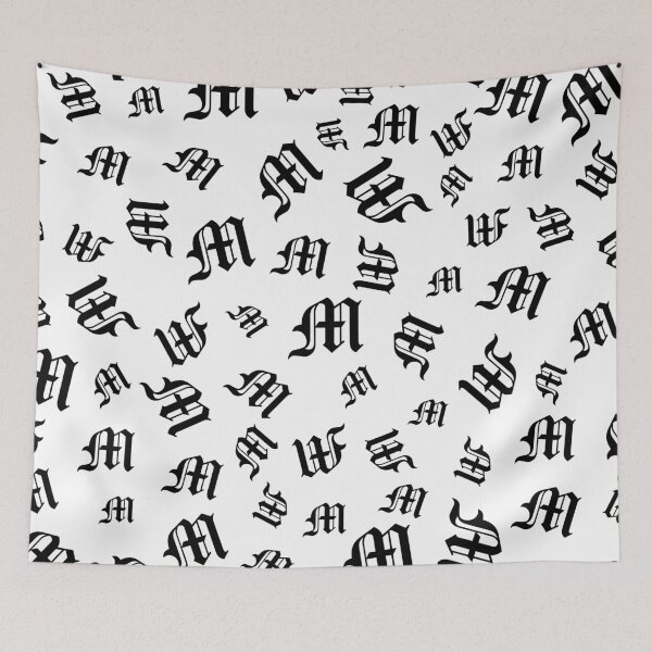 Item preview, M – Old English Initial Black Letter M Pattern  designed and sold by Typeglyphs.
