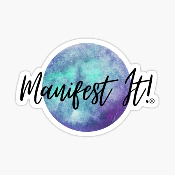 Manifest It! Purple Planet Sticker