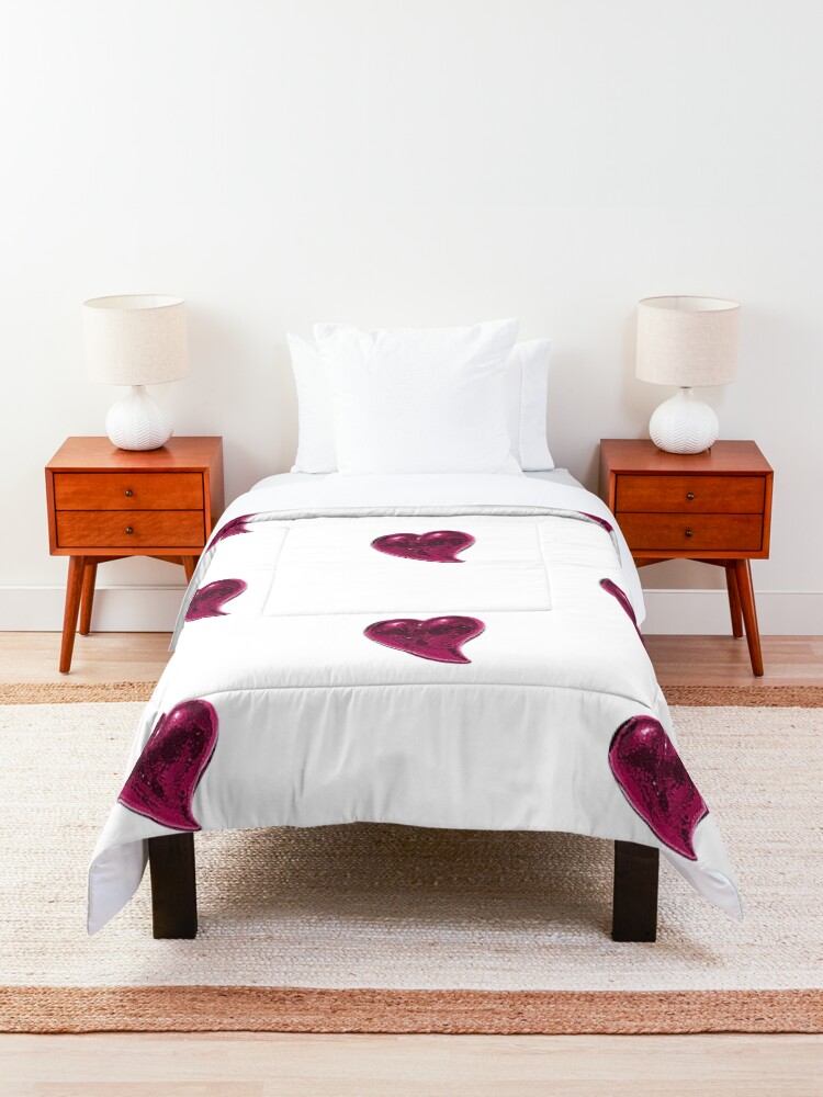 Alternate view of Pink Hart Comforter