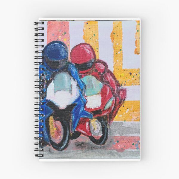 Item preview, Motorcycle racers red and blue designed and sold by Treihova.