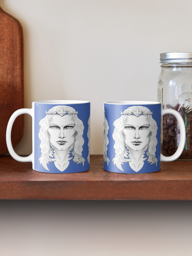 Coffee Mug, Fairy King in Blue designed and sold by Sirielle