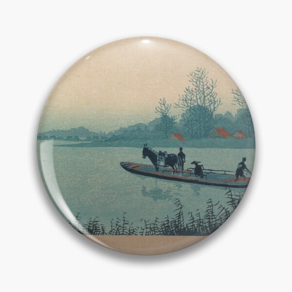 Item preview, 1850's Japanese Woodcut Print- Ferrying a horse across the river designed and sold by UnleyDesign.