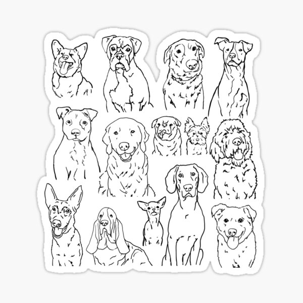 Dog Cartoons Sticker