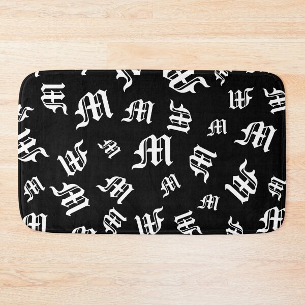 Item preview, M – Old English Initial White Letter M Pattern  designed and sold by Typeglyphs.