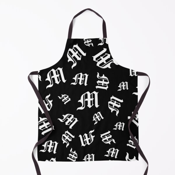 Item preview, M – Old English Initial White Letter M Pattern designed and sold by Typeglyphs.